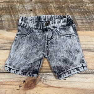 Build A Bear Workshop BABW Black Denim Shorts OSFA Plush Accessory Jeans Bottoms